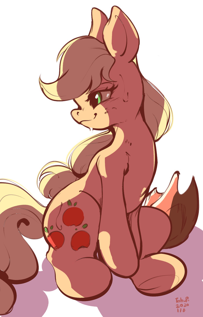  My Little Pony, Ponyart, Applejack, Tohupo