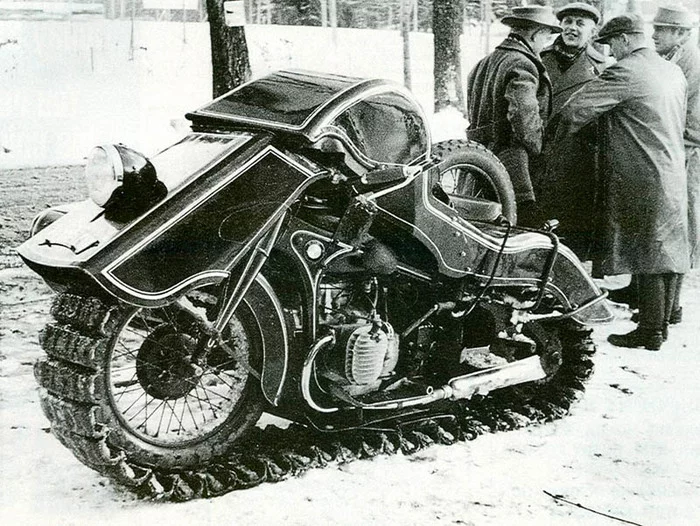 Гусеничный мотоцикл-снегоход BMW Speziel Tr500 «Schneekrad» - История, Мото, Германия, 1930-е, Техника, Интересное, Длиннопост, Военная техника