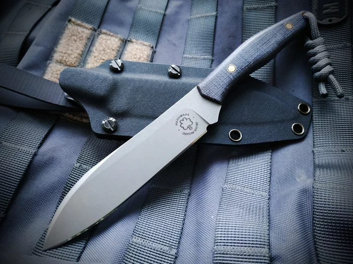 WULFGAR - My, Knife, Handmade, Fixed, Outdoor, Sheath, Kydex, Longpost, Needlework without process