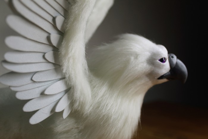 Snow-white griffin from world of warcraft - My, Blizzard, World of warcraft, Polymer clay, Needlework without process, Art, With your own hands, Hobby, Games, Longpost
