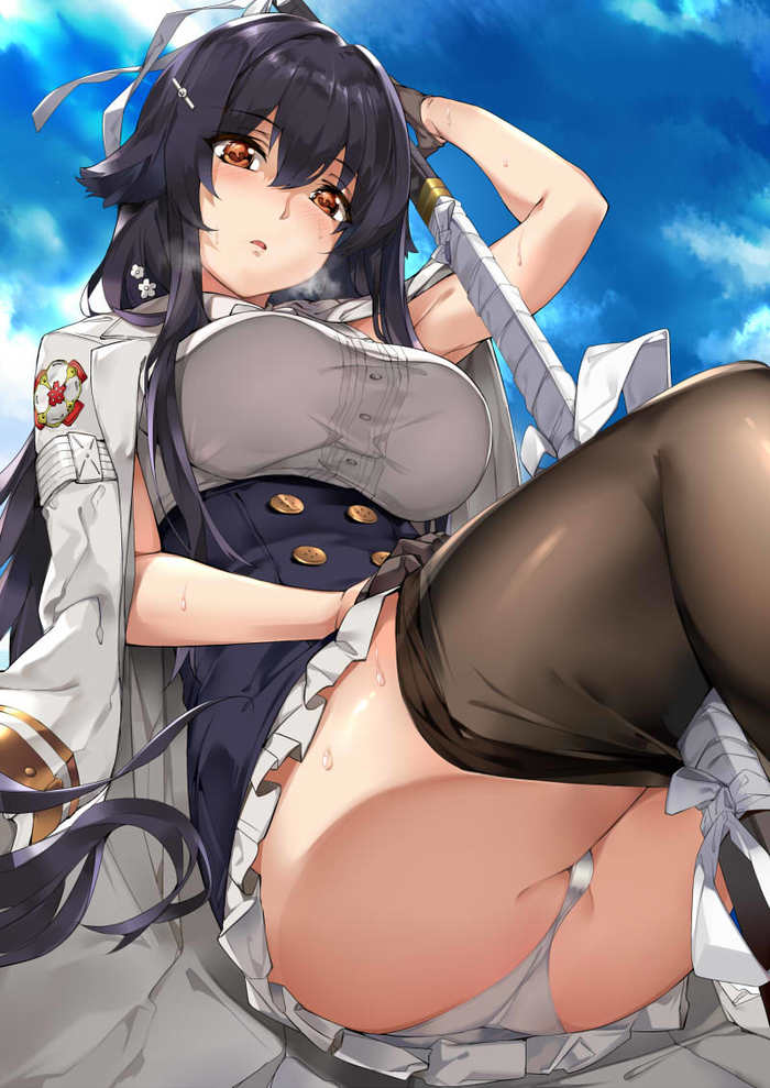 Azuma - NSFW, Azuma, Azur Lane, Anime Art, Аниме, Панцу, Длиннопост