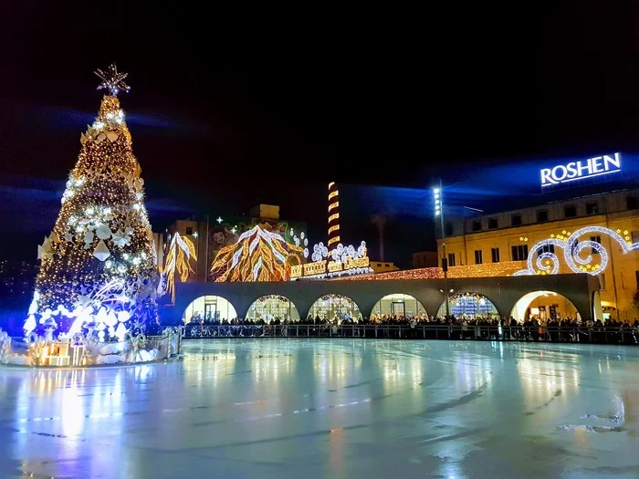 New Year's skating rink in Kyiv - My, New Year, The photo, Kiev