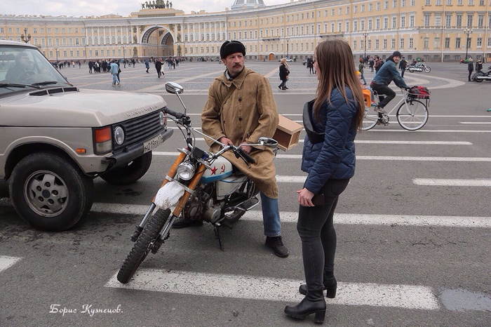 I need your clothes, package and motorcycle! - My, Pechkin, Moto, The photo