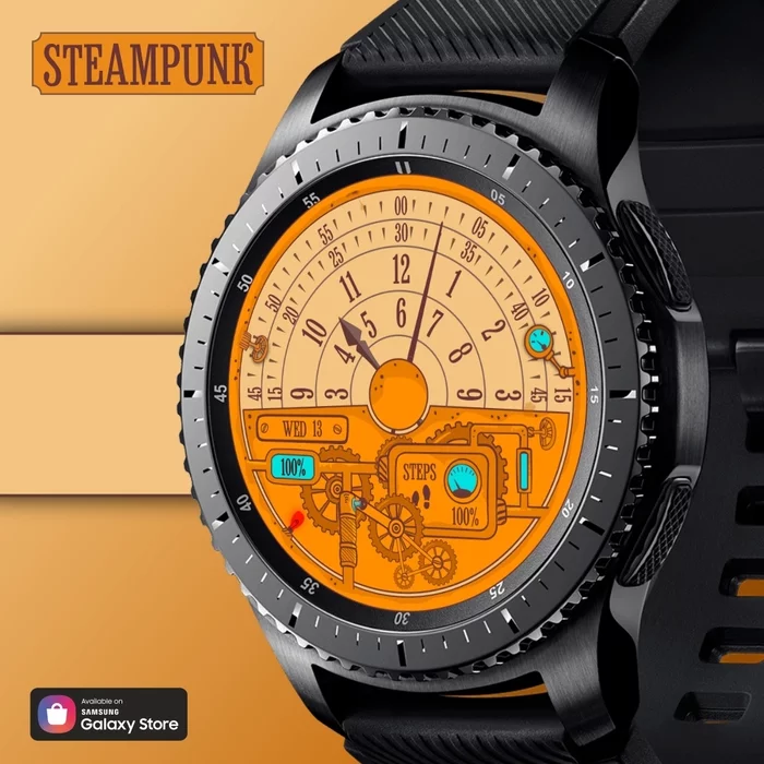 Steampunk -дизайн циферблата для Samsung Watch - Моё, Халява, Samsung galaxy Watch, Умные часы, Watchface, Samsung, Galaxy Watch