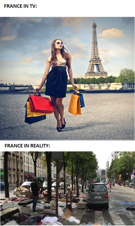 Paris on TV and Paris in reality... - Paris, Humor, France