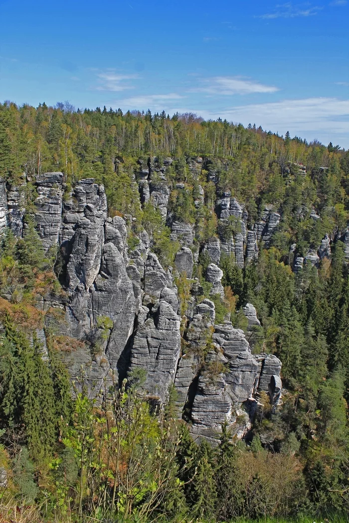 Sand cliffs of Bastei, Germany - My, The rocks, Bastei, The photo, Travels, Landscape, Germany, Longpost