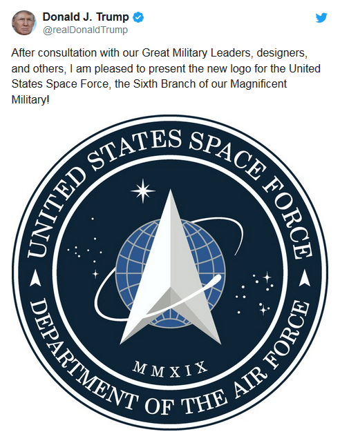 Twitter users ridiculed the new logo of the US Space Forces - Logo, , Twitter, Star trek, Donald Trump, news, Space, Vks
