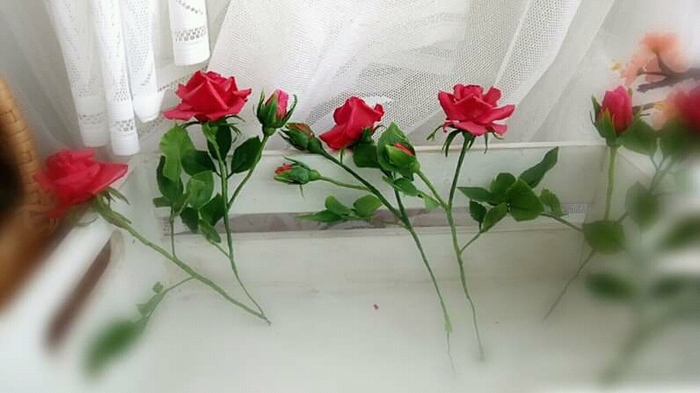 Розы ручной работы Роза, Цветы, Подарки, Ручная работа, Длиннопост, Рукоделие без процесса