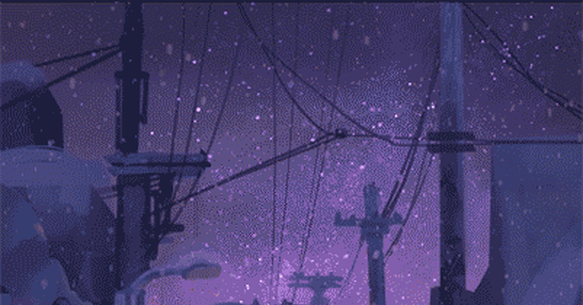 Snowfall - Art, Snowfall, Animation, GIF, Gydw1n