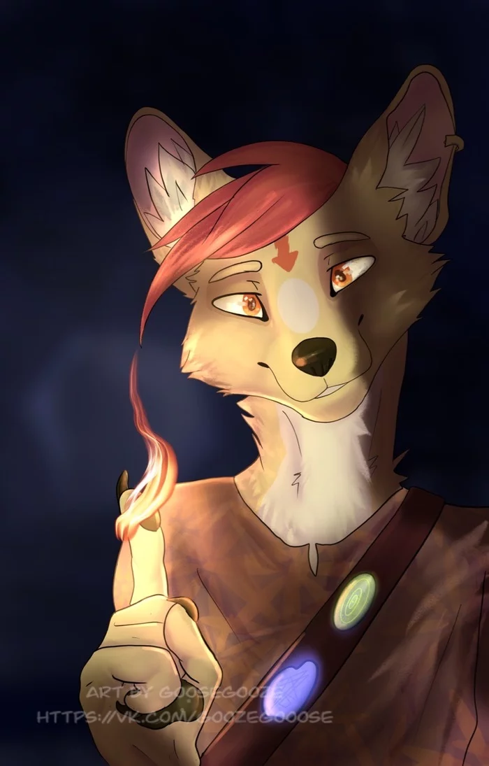 Ogonyok - My, Wolf, Furry art, Furry wolf, Goosegooze, Furry