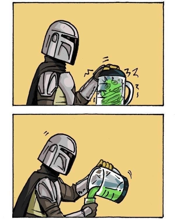 Caring dad) - Mandalorian, Kermit the Frog, Comics, Kitchen Blender, Longpost