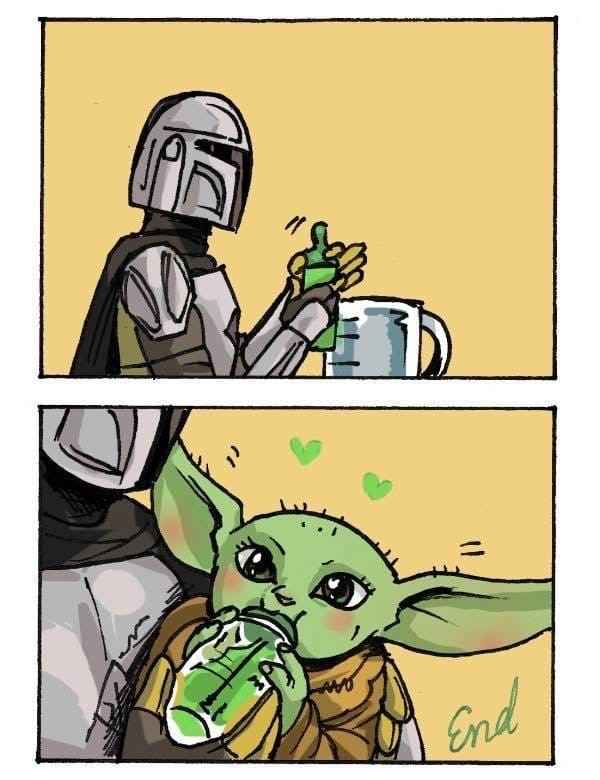 Caring dad) - Mandalorian, Kermit the Frog, Comics, Kitchen Blender, Longpost