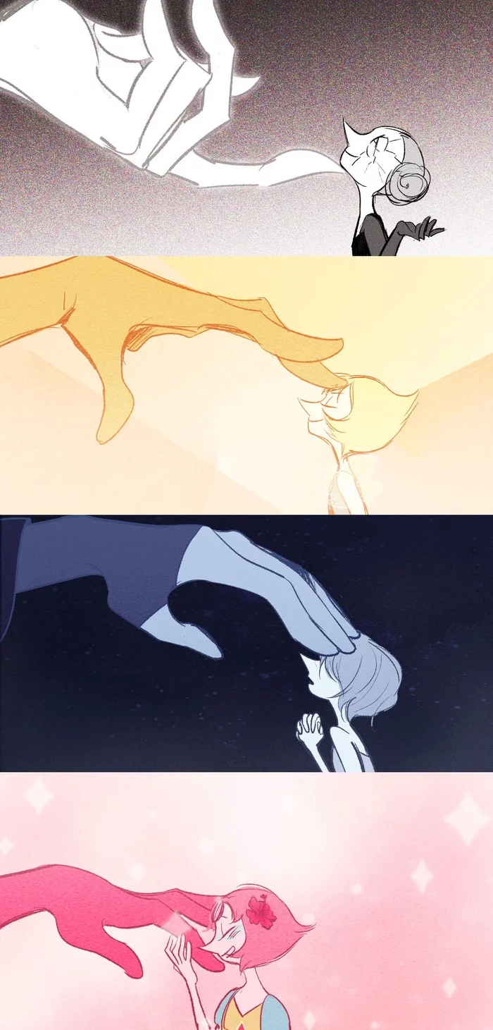 Diamonds and their relationship to subjects - Steven universe, Pearl, Art, Yellow Diamond, Blue Diamond, White Diamond, Pink Diamond