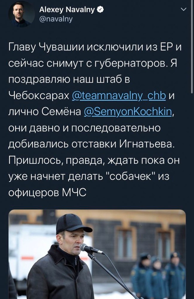 If a woman is beautiful and hot in bed... - My, Chuvashia, Screenshot, Twitter, Alexey Navalny, , Politics