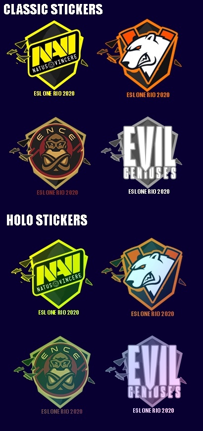 Stickers for the upcoming cs go championship ESL ONE RIO 2020 - My, ESL, CS: GO, Longpost