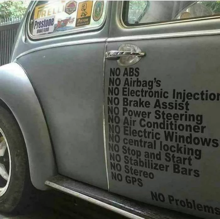 No problems - Ретроавтомобиль, Авто, Юмор, Из сети, Volkswagen Beetle