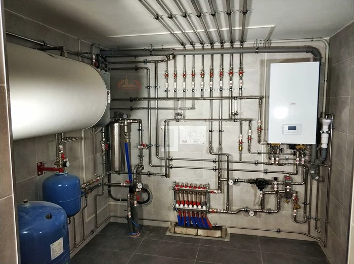 January 12, 2020. SOSNOVO - My, Boiler room, Boiler house on water, Installation of heating systems, Heating, Stainless steel, Home construction, Cottage, Longpost