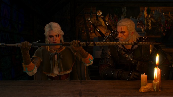 I completed The Witcher 3 and it turned out well - My, The Witcher 3: Wild Hunt, Witcher, Geralt of Rivia, Ciri, Games