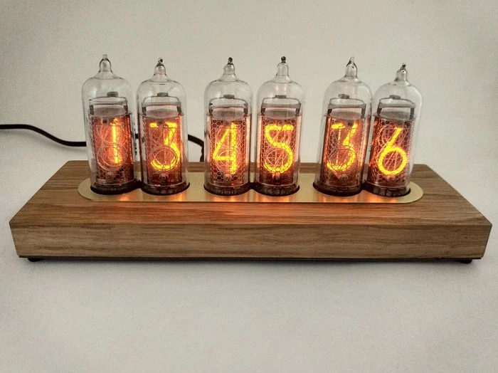 Another couple of Nixie clocks - Decor, Interior, Nixie clock, Лампа, With your own hands, Longpost, Needlework with process, Presents, Clock, My
