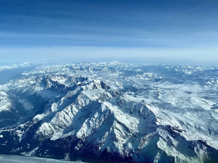 Mont Blanc. View from above - My, Mont Blanc, Alps, Airplane, Views from the cabin, Longpost