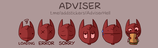 Small sticker pack for Telegram - My, Stickers, Telegram, Longpost