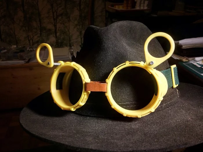 Goggles - My, Steampunk, 3D печать, Creation, Role-playing games