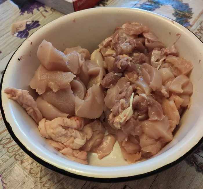 Chopped chicken ham - My, For Dummies, Hen, Ham, Longpost, Recipe, Food, Cooking