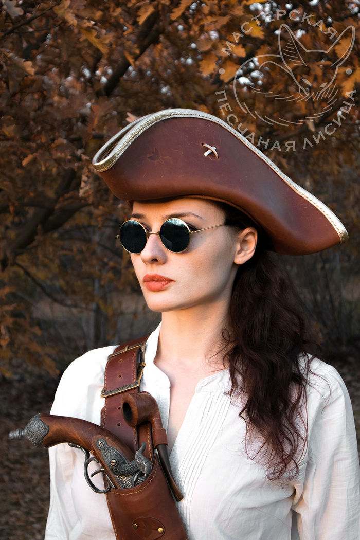 Шкиперская треуголка Ручная работа, Шляпа, Кожа, Своими руками, Длиннопост, Треуголка, Рукоделие без процесса, Пираты