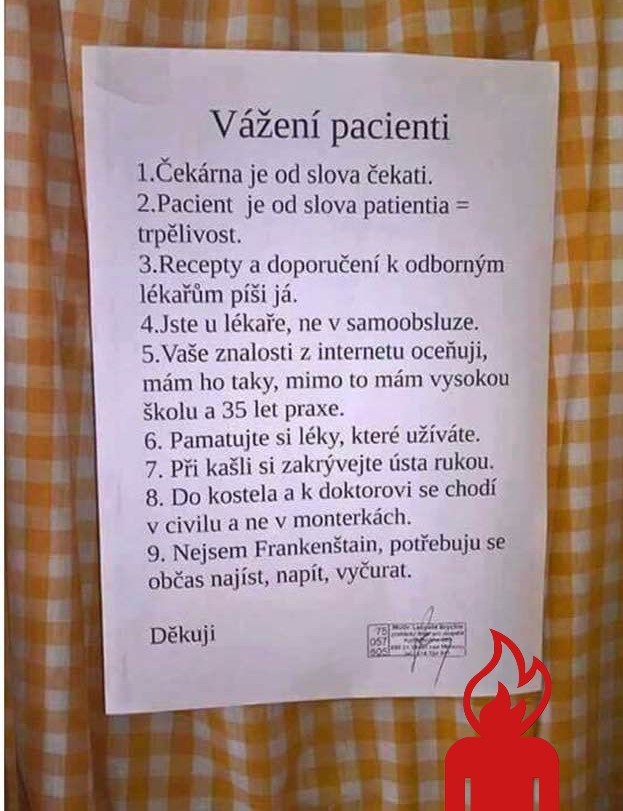 A warning from a Czech doctor to his patients - Life stories, From the network, Doctors