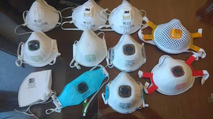 Review of 11 respirators from 3M and SPIROTEK. Does a respirator help against virus infection? Educational program on respirators - My, Respirator, Mask, Mask, Virus, Coronavirus, Building, Repair, Video, Longpost