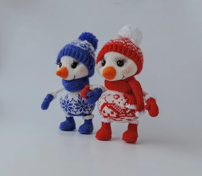 Snowmen - My, snowman, Needlework without process, With your own hands, Crochet, Jacquard, Longpost