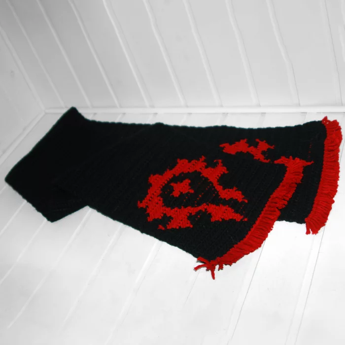 Scarf For the Horde! crochet - My, Knitting, Crochet, Horde, Scarf, Longpost