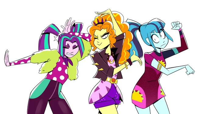 Hands off Equestria Girls! - Eizouken ni wa Te wo Dasu na!, Crossover, My little pony, Dazzlings, Equestria girls