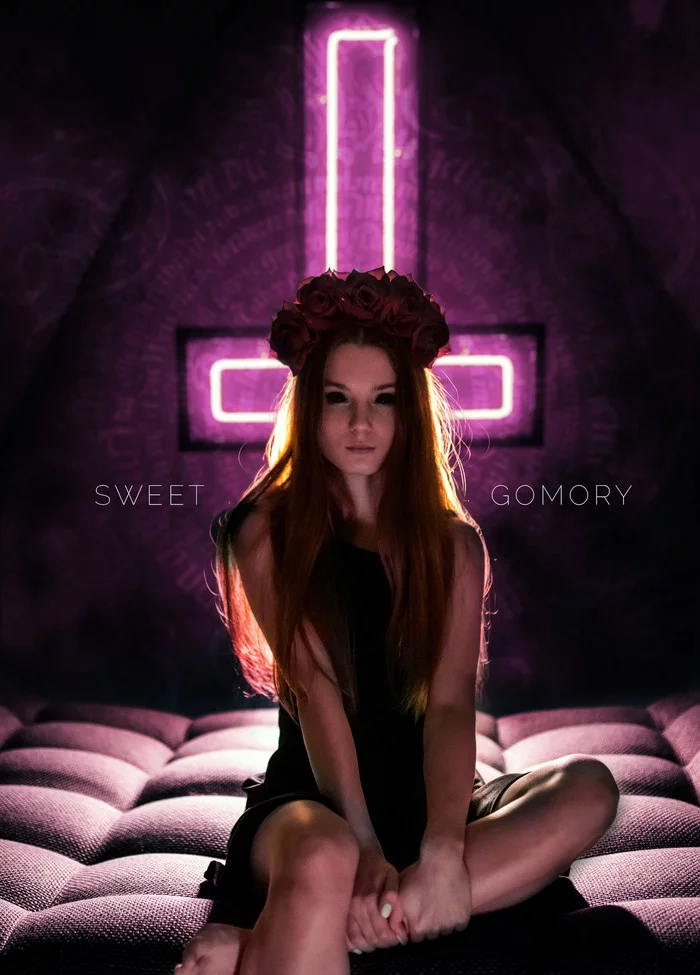 About demons. Gomory - My, Demon, Religion, Demons, The photo, Beautiful girl, Neon, Hell, Devil
