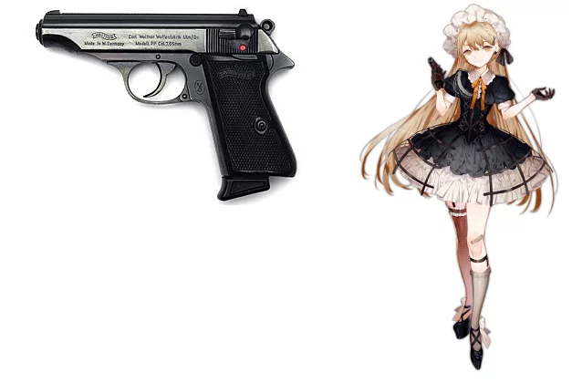 Find nine differences - Anime, Anime art, Girls frontline, Walther RRB, The Makarov pistol