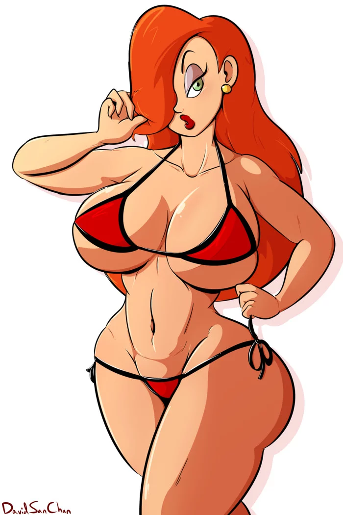 Bikini Jessica Rabbit - NSFW, Арт, Джессика Рэббит, Кто подставил кролика Роджера, Рисованная эротика, Эротика, Бикини