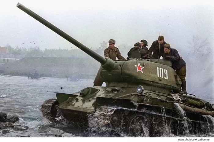 My coloration - My, Colorization, The Great Patriotic War, The Second World War, t-34-85, Tanks