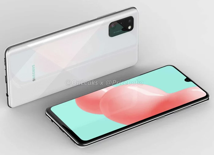 The Samsung Galaxy A41 smartphone with a triple camera poses in renders - Longpost, Smartphone, Galaxy, Samsung Galaxy, Samsung