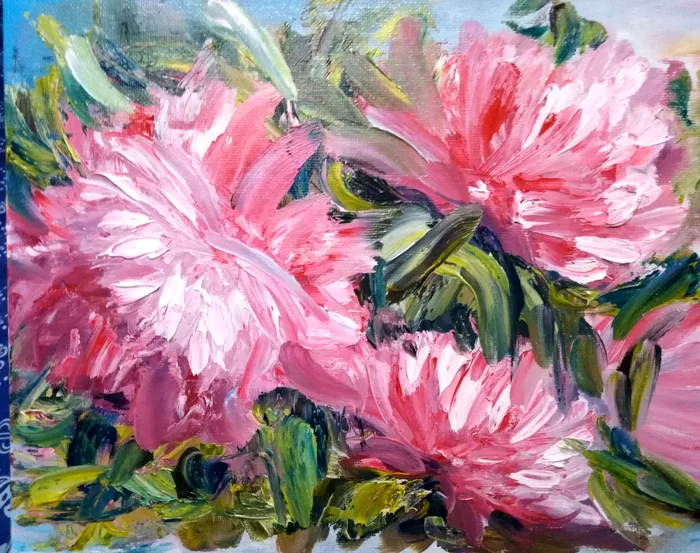 Just some more flowers - My, Oil painting, Canvas, Art, Longpost