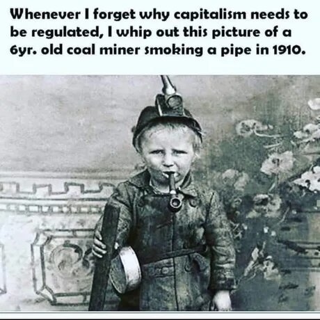 The bestial grin of capitalism - Capitalism, Children, Hard work, Profit