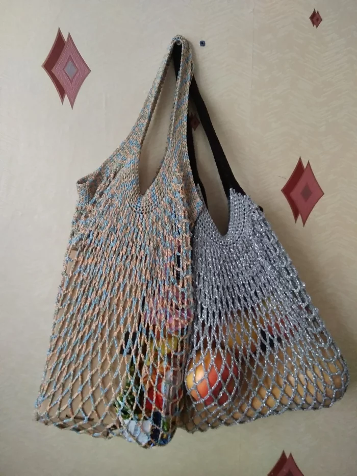 String bags for the holiday - My, String bag, March 8 - International Women's Day, Needlework without process, Crochet