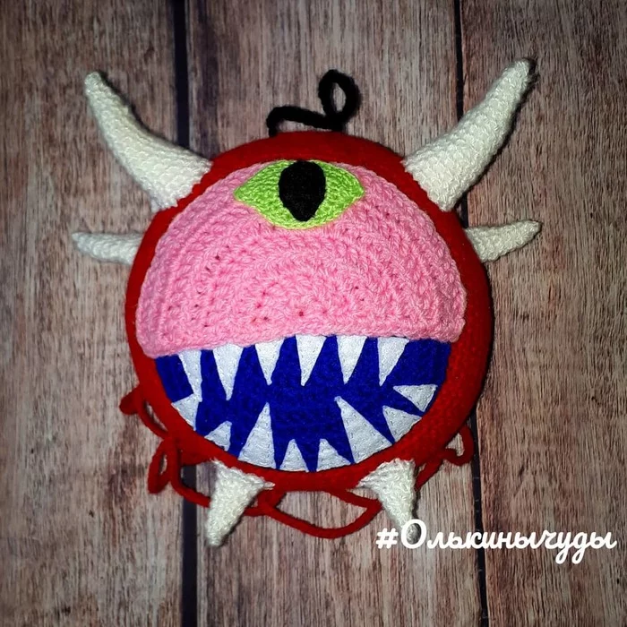 How I made a cacodemon... - My, Doom, Needlework without process, Needlework, Longpost, Kacodemon (Doom)