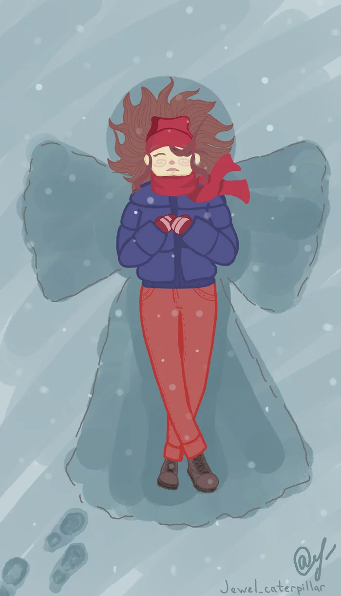 Snow angel - My, Snow angel, Art