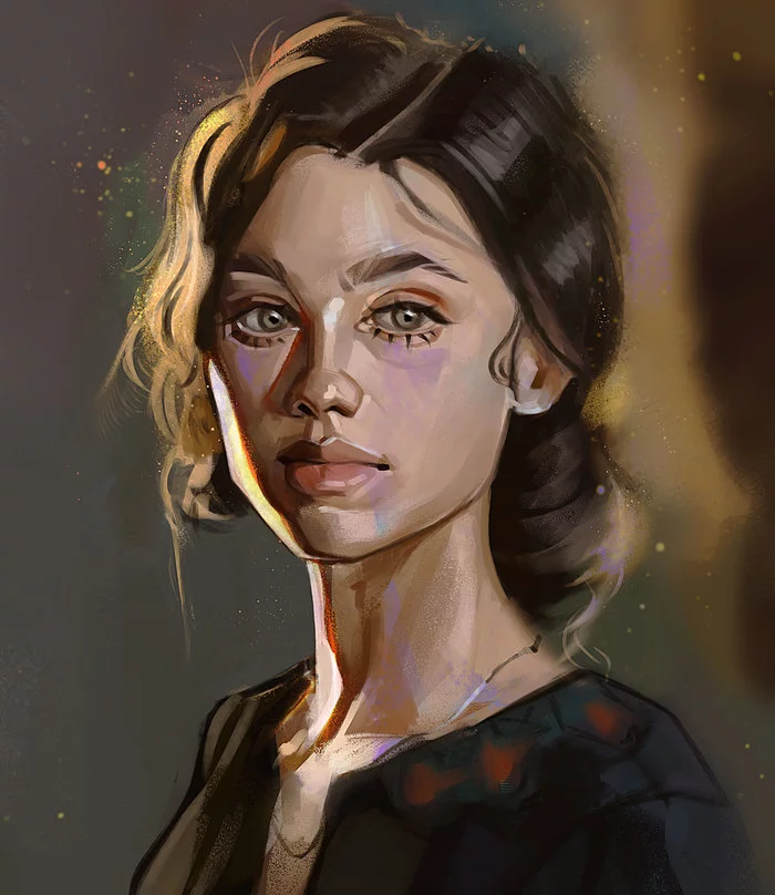 Study - Моё, Арт, Девушки, Photoshop, Рисование