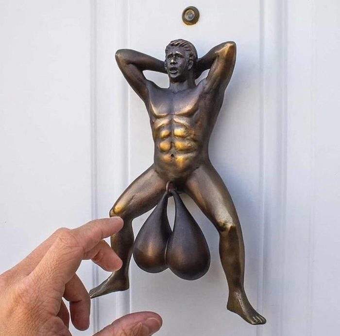 At your porch the bell will not tremble... - NSFW, Door, Call, Bells, Eggs, The male, Men