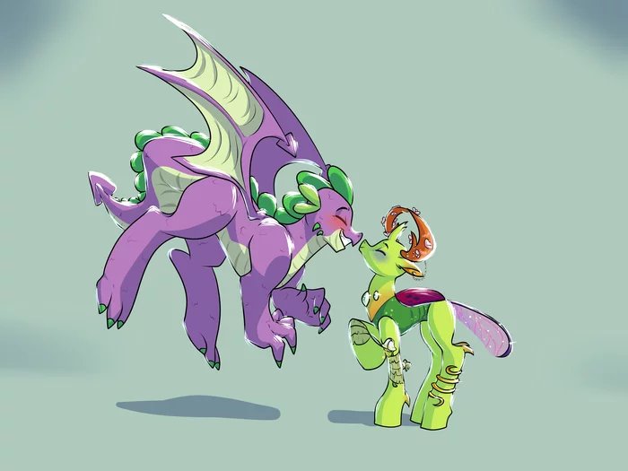 Two former outcasts - My little pony, MLP gay, Shipping, Thorax, Spike