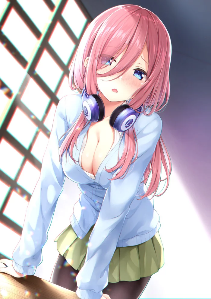 Miku - Anime, Anime art, Gotoubun no hanayome, Nakano miku, Neckline