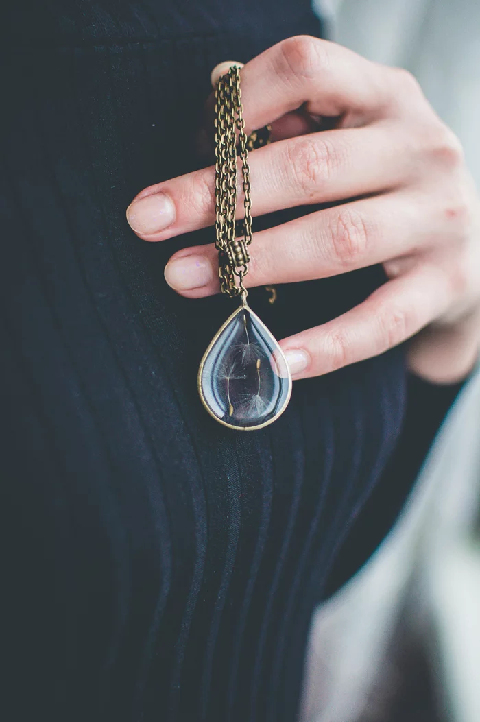 Handmade pendants - My, Handmade, Epoxy resin, Plants, Dandelion, Needlework without process, Longpost, Nika_kiss