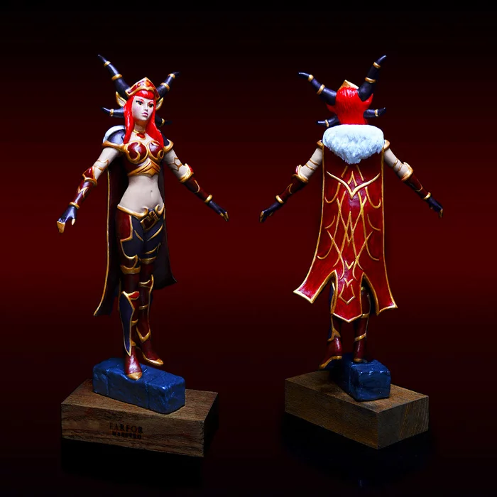 Dragon Queen Alexstrasza (World of Warcraft) Collectible Figurine - My, World of warcraft, Creation, Statuette, Handmade, Alexstrasza, Queen, Aspect, Warcraft, Video, Longpost