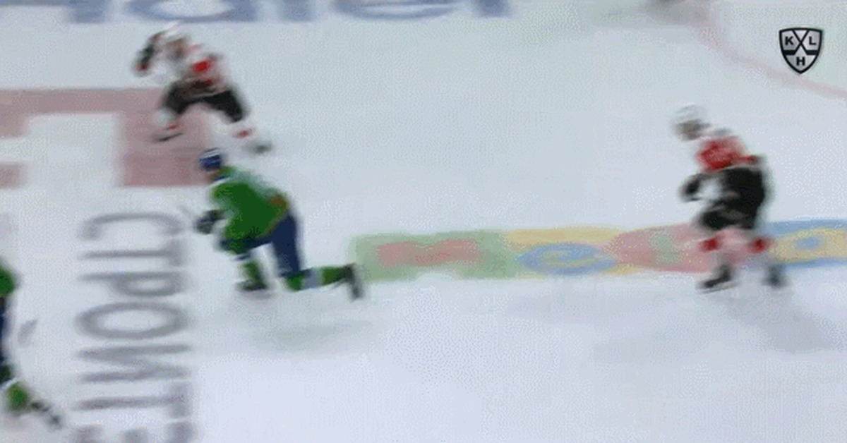 Excellent combination of Salavat in the match with Avangard - Sport, Hockey, KHL, HC Salavat Yulaev, Hc Avangard, GIF